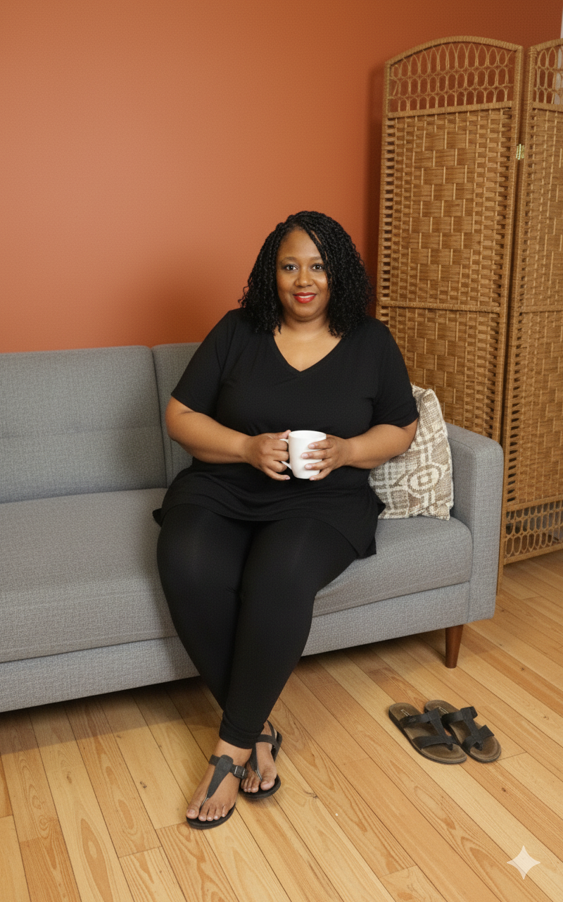 Plus Size Weekend Chill Set- Black