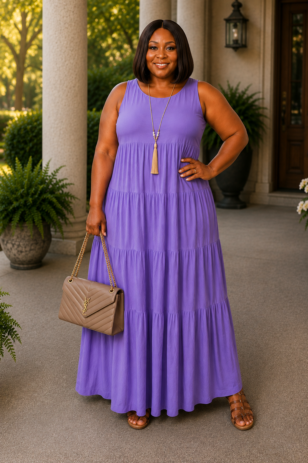 plus size purple maxi dress Tiered Dress|Lavendar – Curvy and Beautiful Boutique Buy Royal Purple Cotton Color:LightYellow ShopPegasi party maxi dress The tip – How