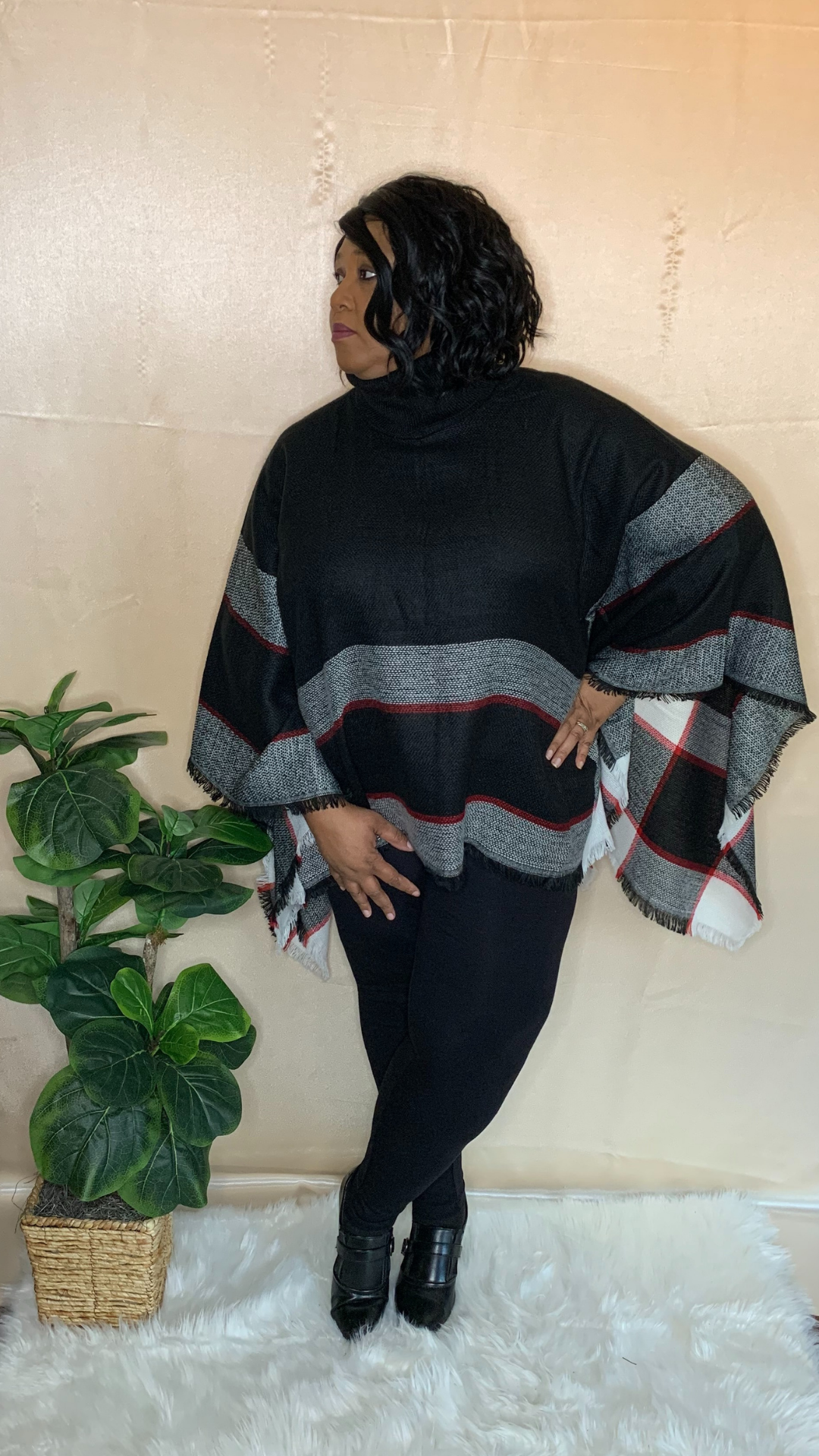 Turtleneck Poncho (Two Colors) freeshipping - Curvy and Beautiful Boutique