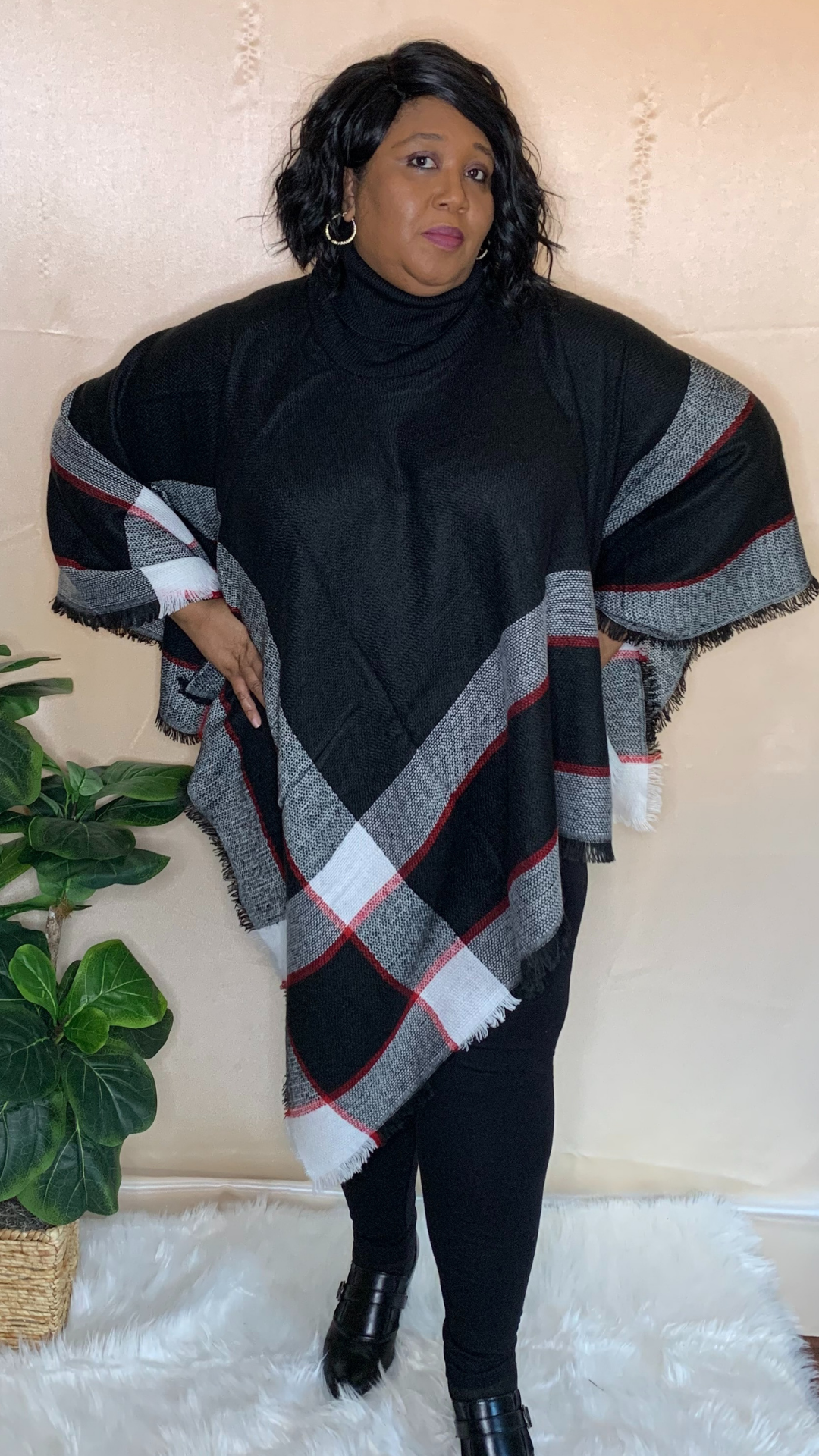 Turtleneck Poncho (Two Colors) freeshipping - Curvy and Beautiful Boutique