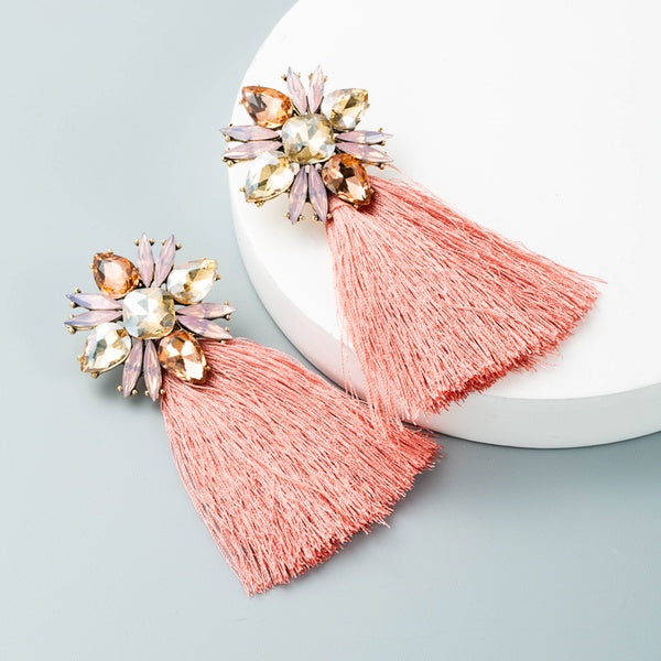 Destiny Tassel Earrings Salmon