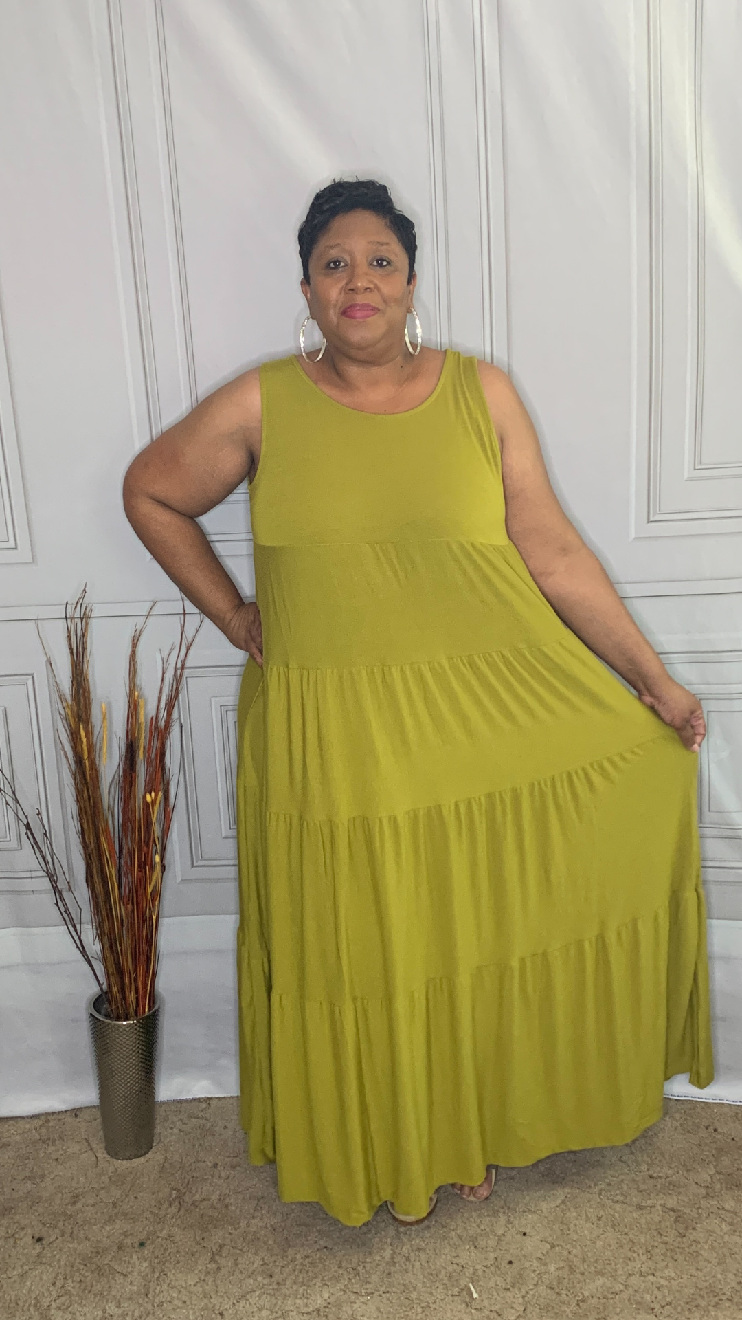 Mustard yellow maxi sales dress plus size