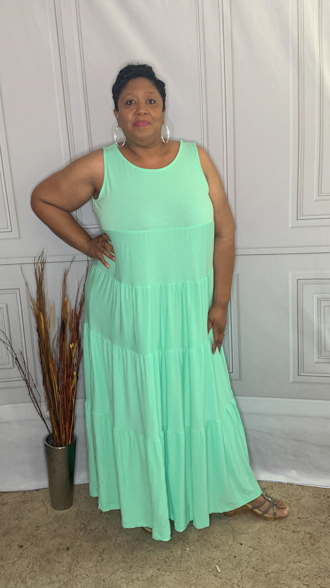 Plus size mint green dress best sale