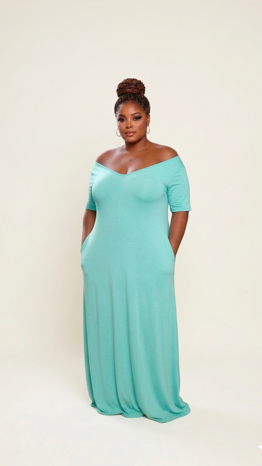 Plus Size Maxi Dress|Mint