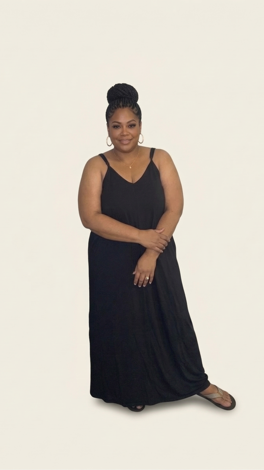 Plus Size Black T-Shirt Dress