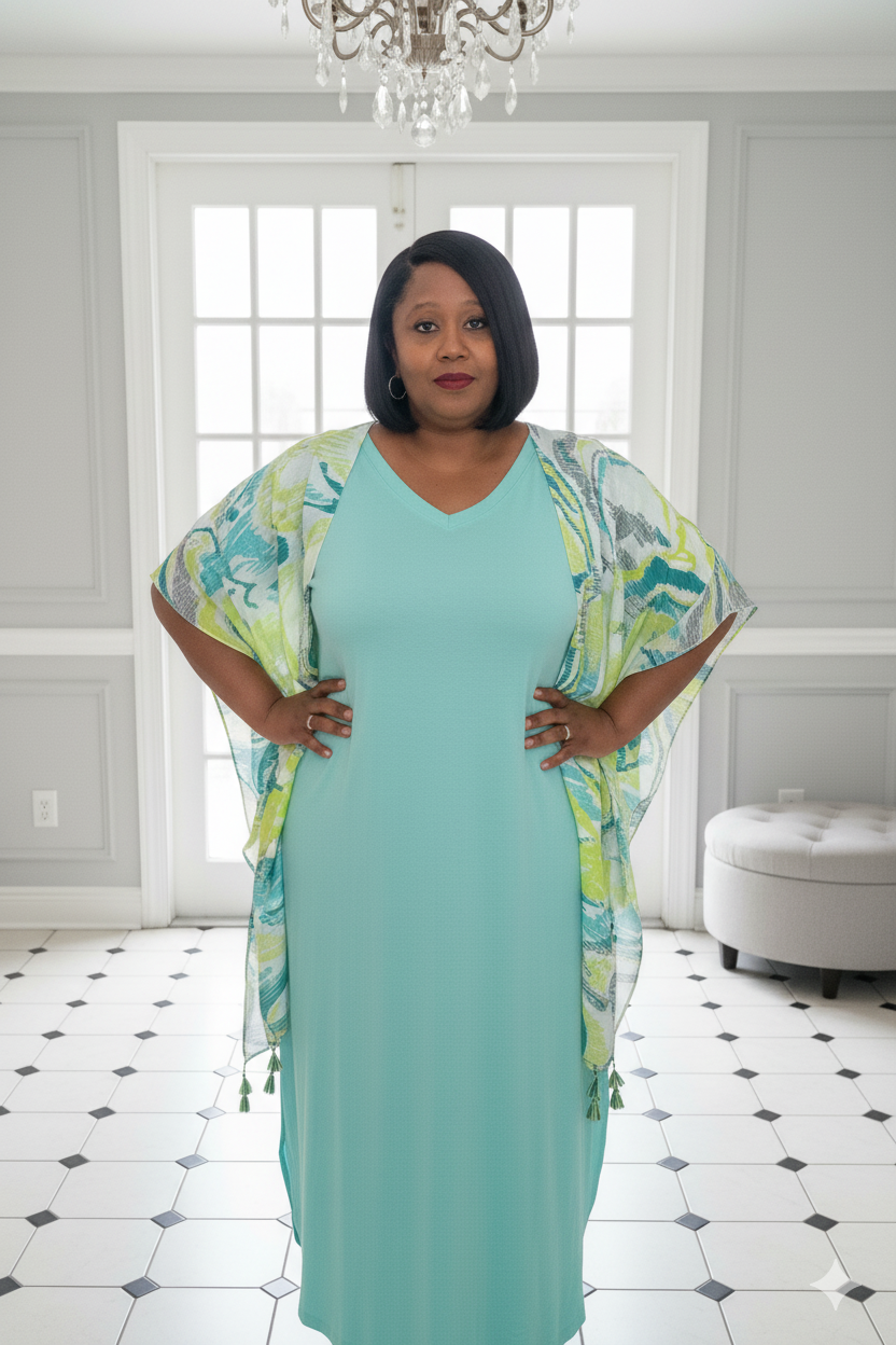 Plus Size  Mint Maxi Dress