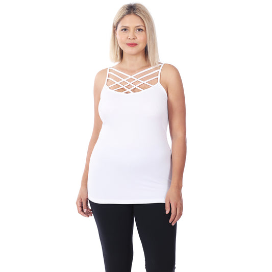 Plus Size Seamless Triple Criss-Cross Front Cami