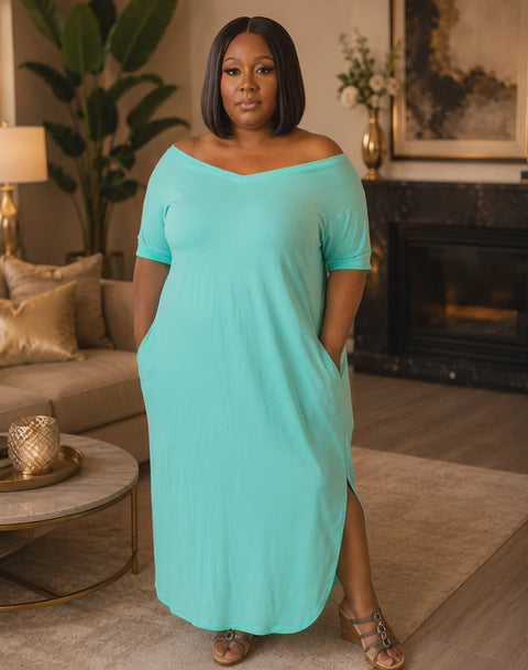 Plus Size Maxi Dress|Mint