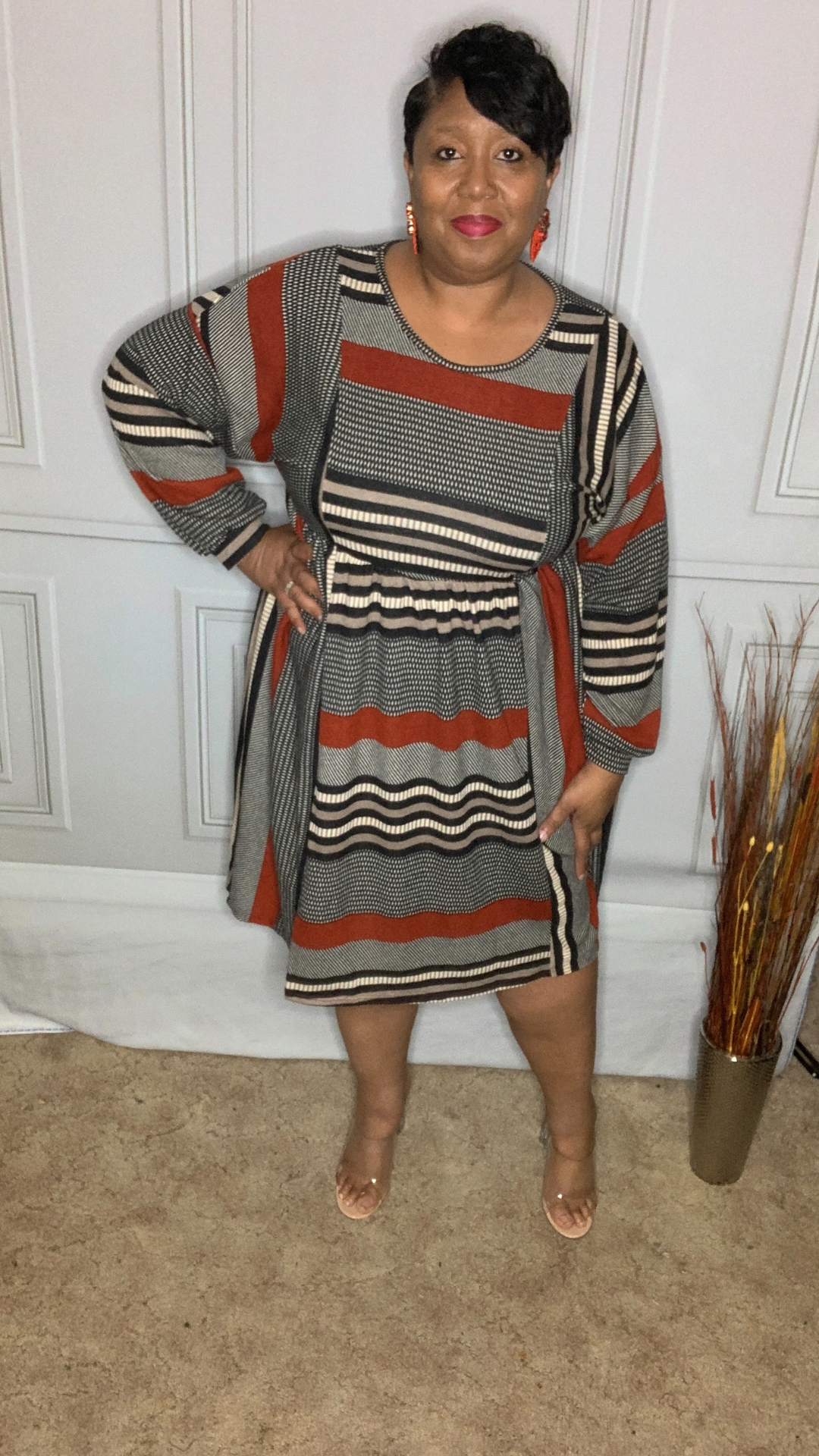 Burgundy sales boutique dress