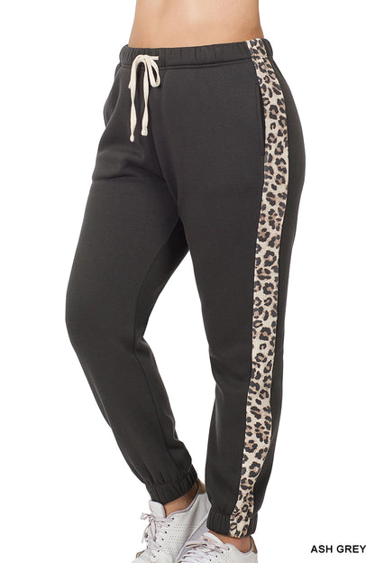 Plus Leopard Joggers