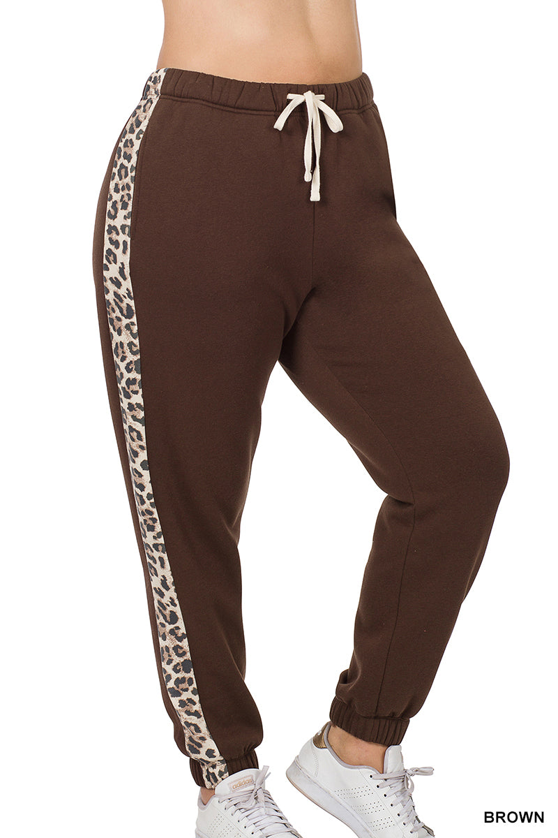 Plus Leopard Joggers